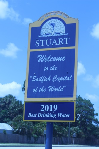 Stuart Nautical Sign Welcome to Our Town
